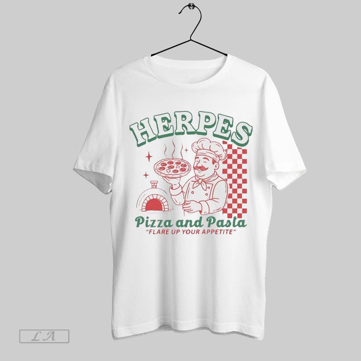 Original Herpes Pizza And Pasta Flare Up Your Appetite Tank Top