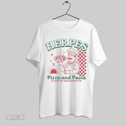 Original Herpes Pizza And Pasta Flare Up Your Appetite Tank Top
