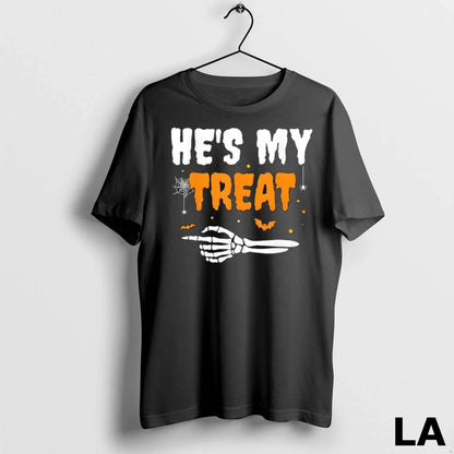Original Hes My Treat Skeleton Halloween Matching Couples Ladies
