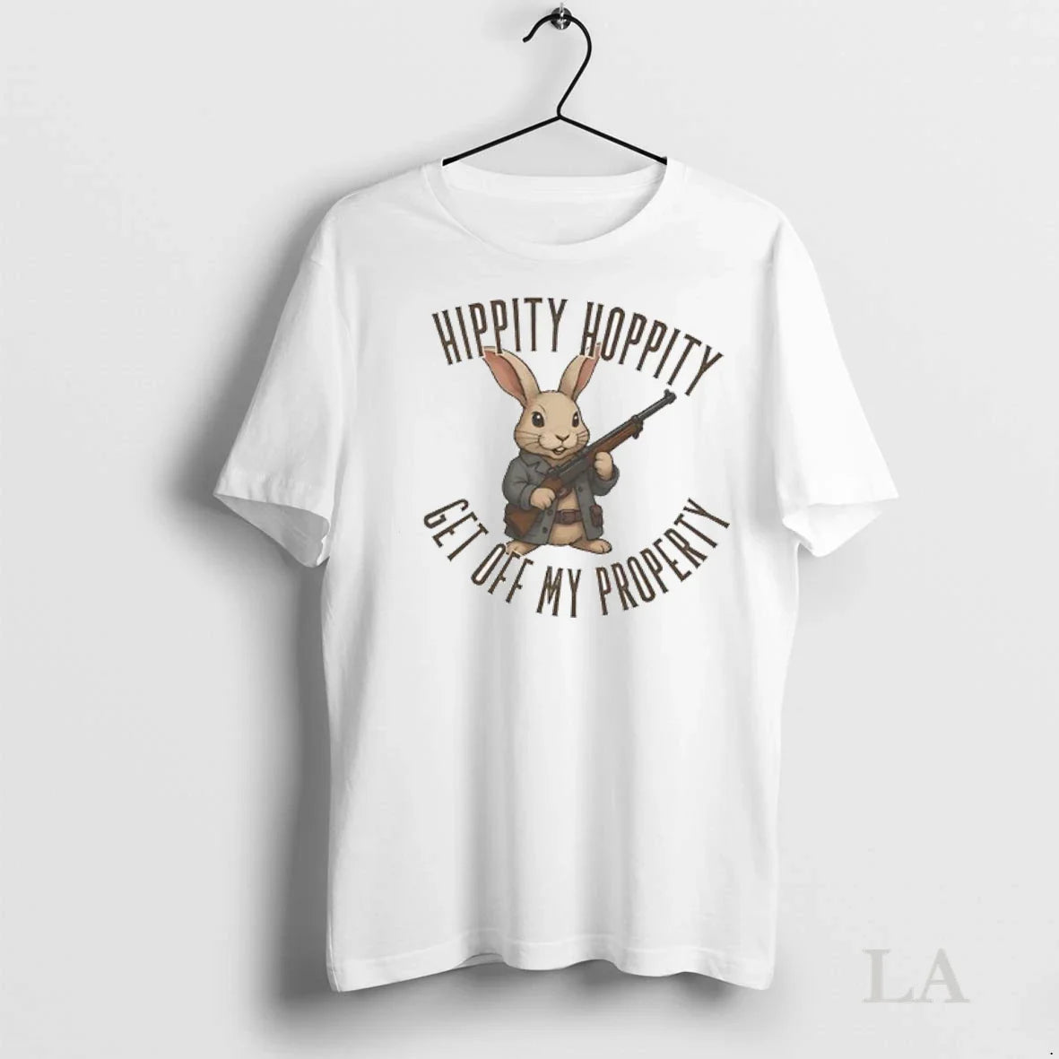 Original Hippity Hoppity Get Off My Property Ladies Tee Vintage Look