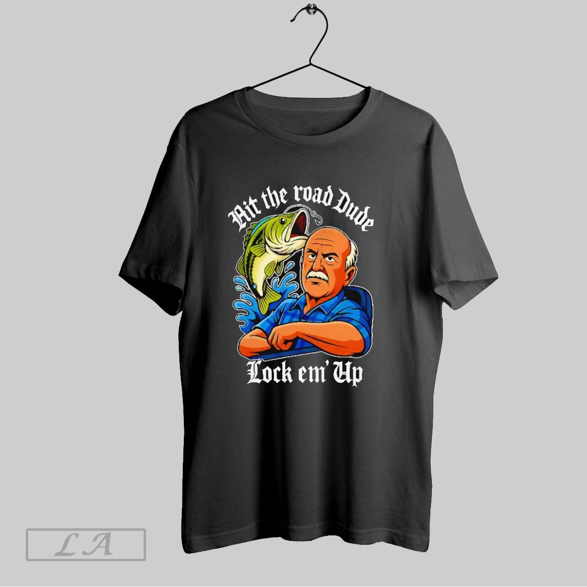 Original Hit Road Dude Lock Em Up Tee Premium Art
