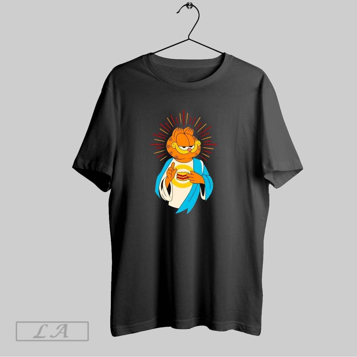 Original Holy Lasagna Jesus Garfieid Hoodie Retro Art