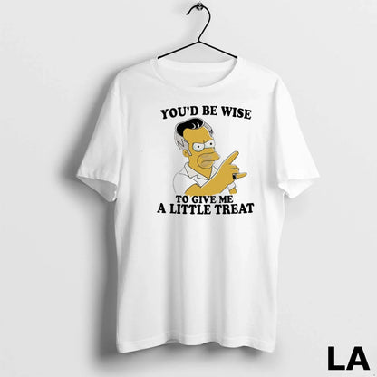 Original Homer Simpson Youd Be Wise To Give Me Little Treat Tank Top