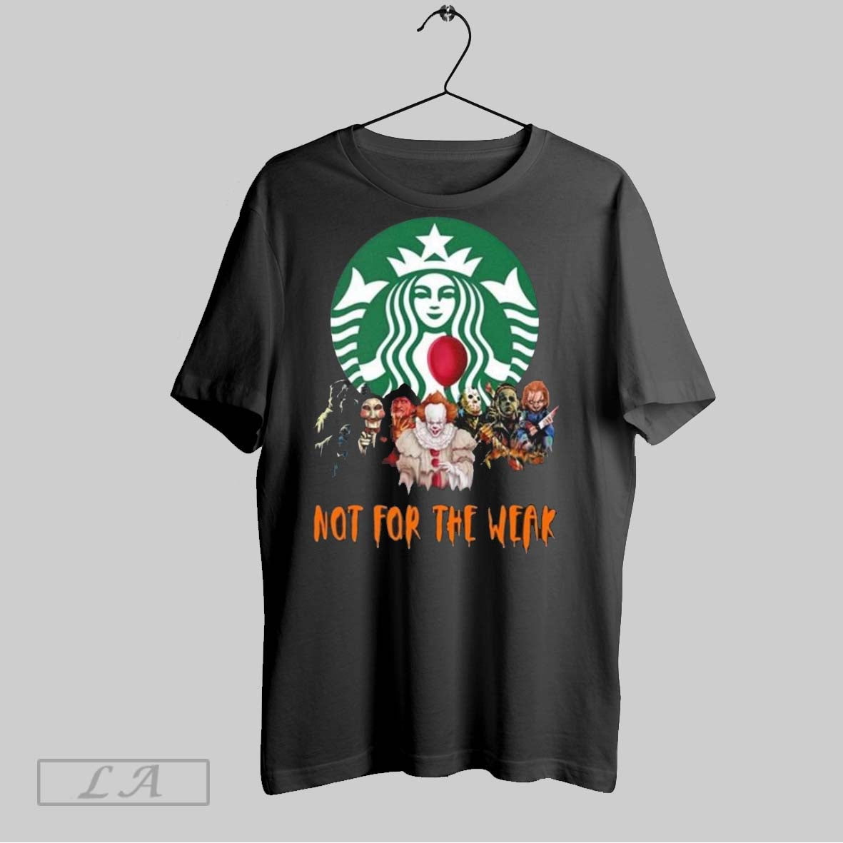 Original Horror Characters X Starbucks Not Weak Halloween 2025 TShirt