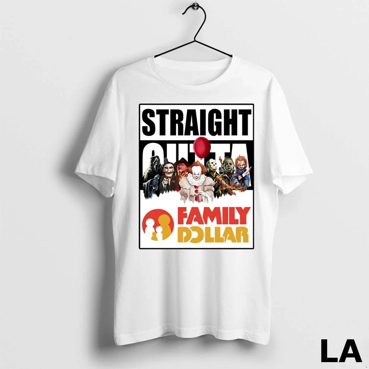 Original Horror Halloween Straight Outta Family Dollar Long Sleeve