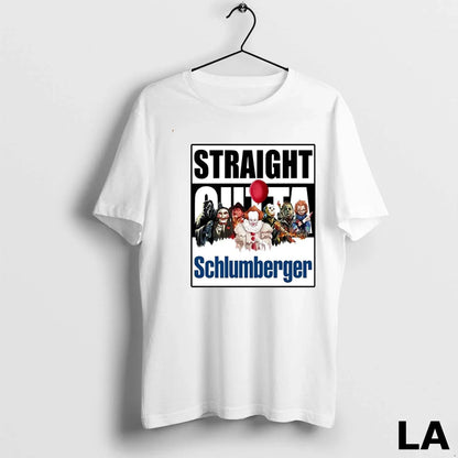 Original Horror Halloween Straight Outta Schlumberger Tee Retro