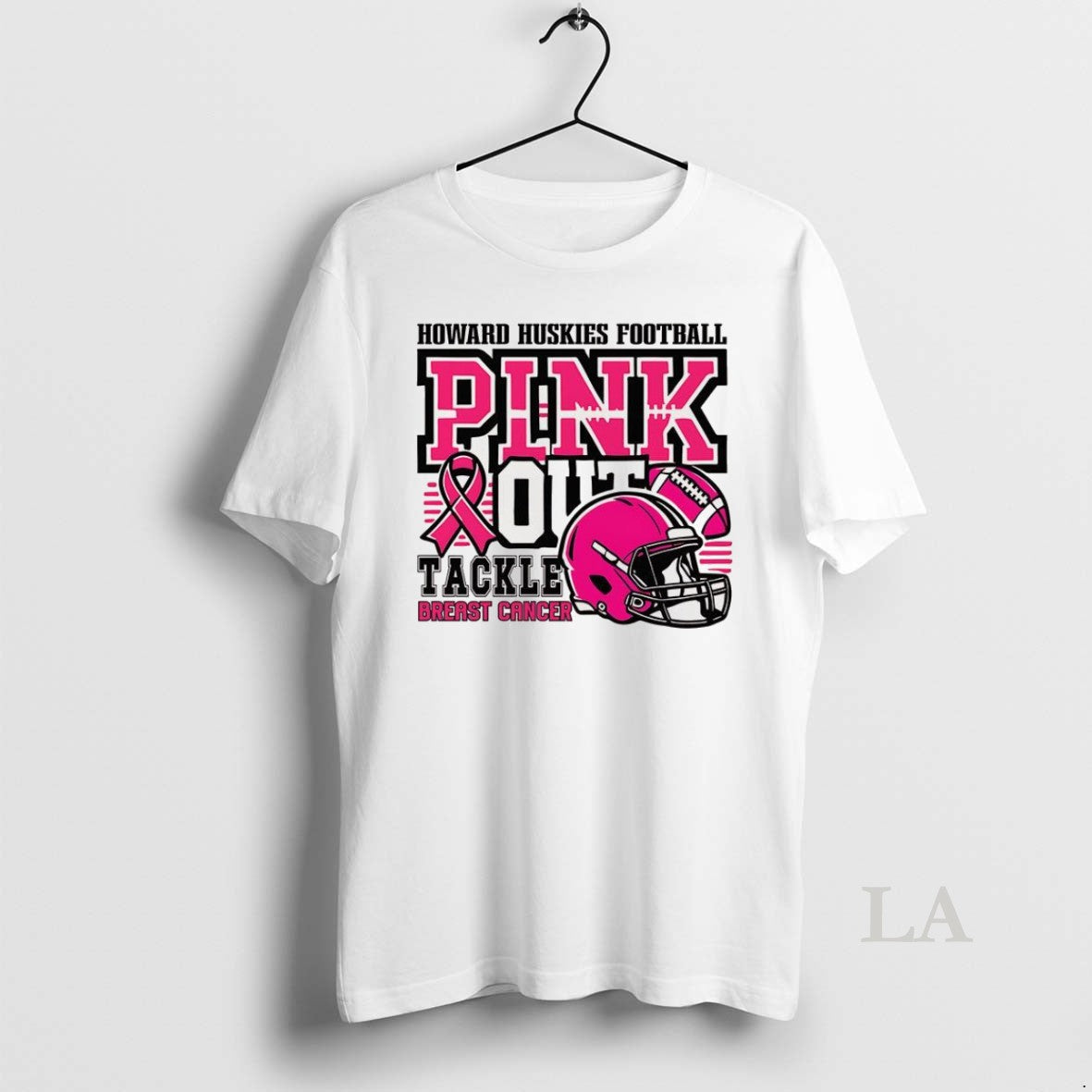 Original Howard Huskies Football Breast Cancer Awareness Tee Premium