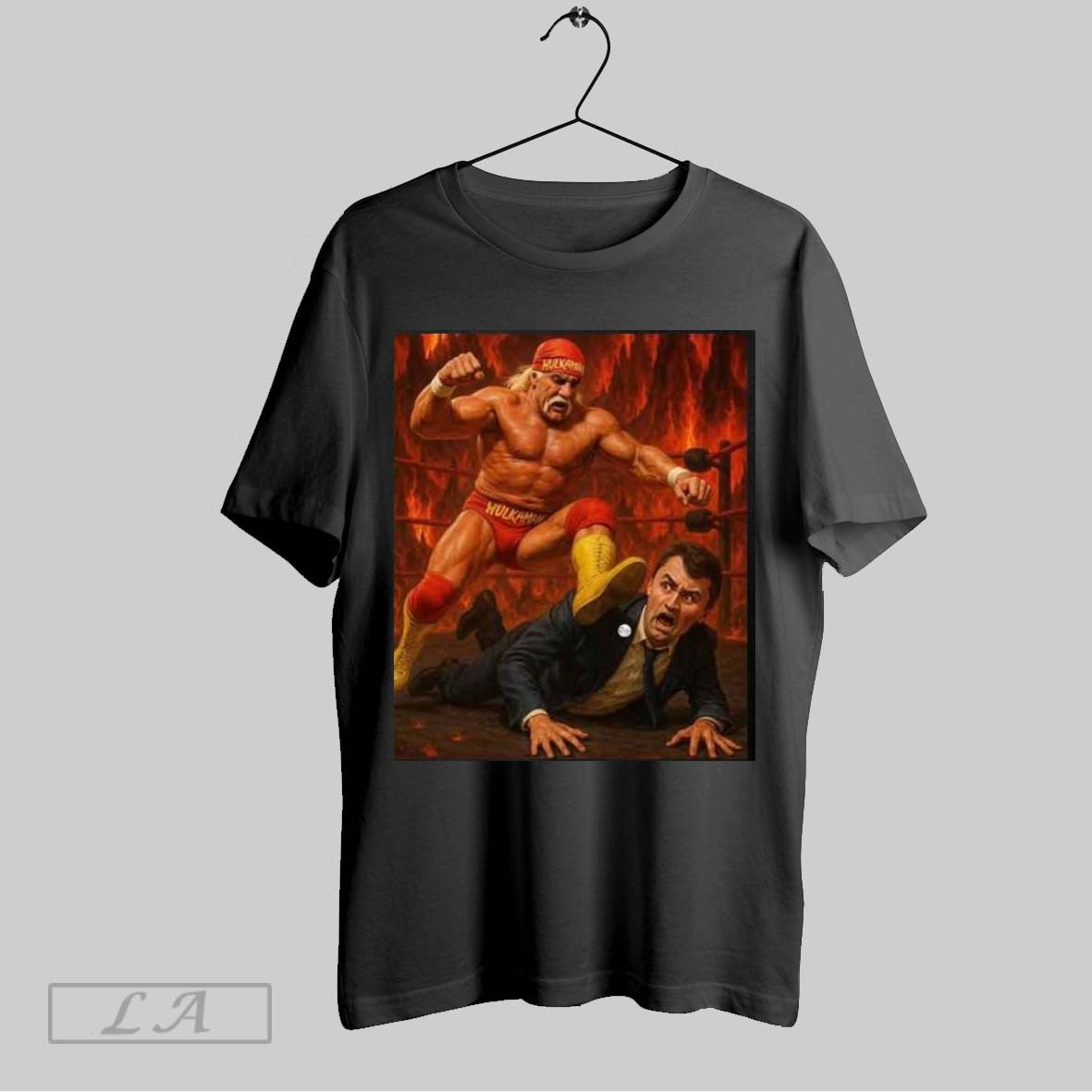 Original Hulk Hogan Hulkamania Beat Charlie Kirk Wrestling Meme Tank