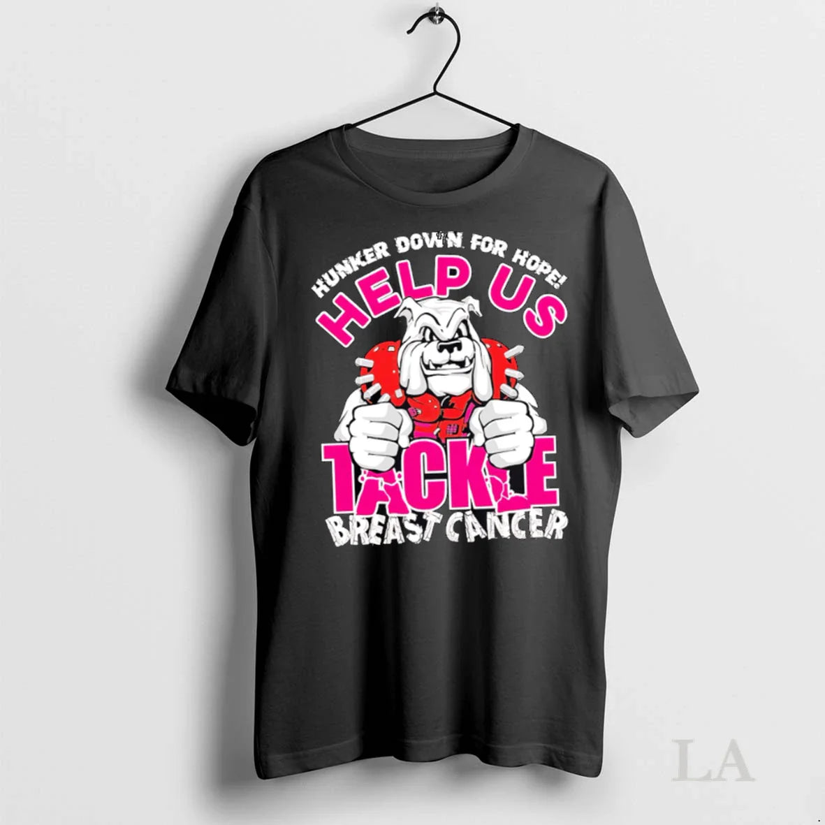 Original Hunker Down Hope Help Us Tackle Breast Cancer Sweatshirt