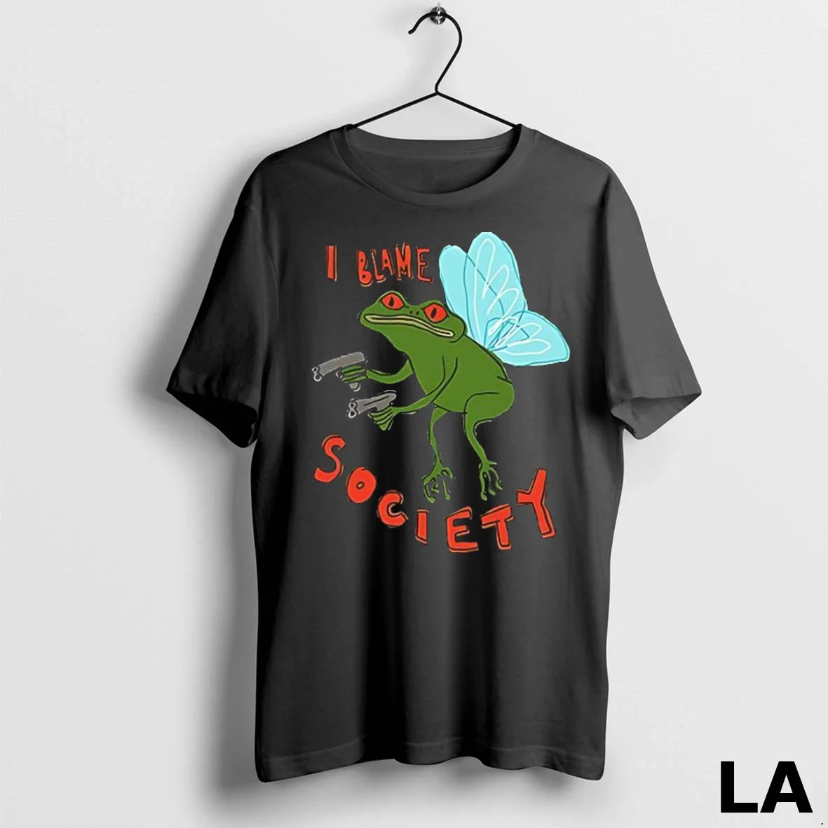 Original I Blame Society Frog TShirt Stylish Design