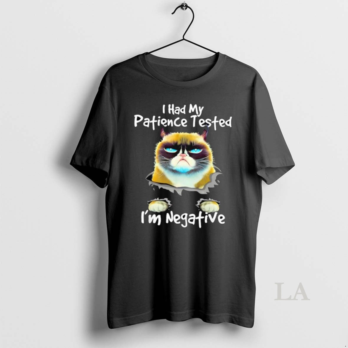 Original I Had My Patience Tested Im Negative Cat TShirt Premium