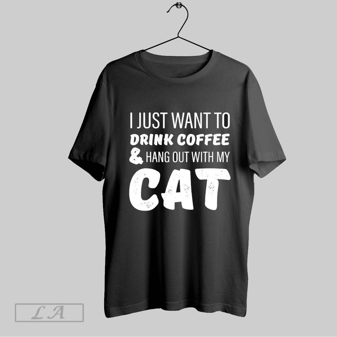 Original I Just Want To Drink Coffee Hang Out My Cat Hoodie Premium