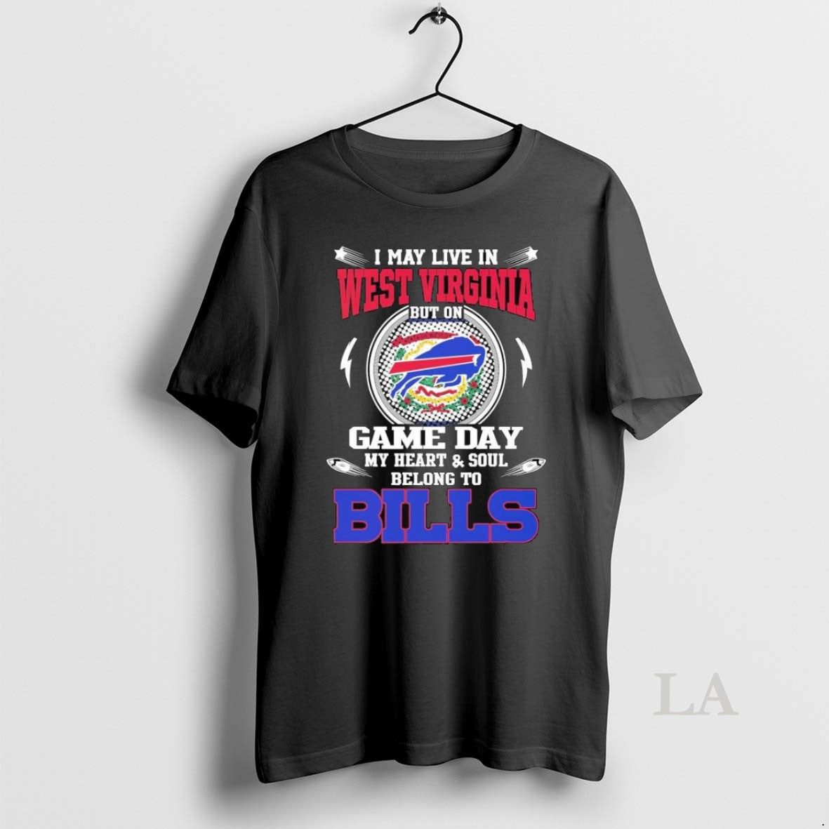 Original I May Live West Virginia But Game Day My Heart Soul Belong