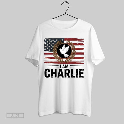 Original I Am Charlie Kirk American Flag 2025 Tee Modern Fashion