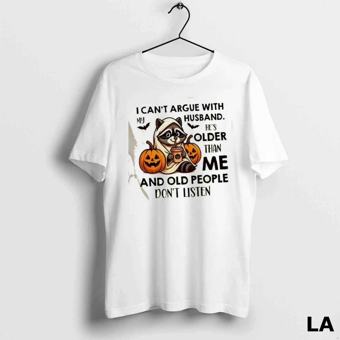 Original I Cant Argue My Husband Hes Older Than Me Raccoon Pumpkin