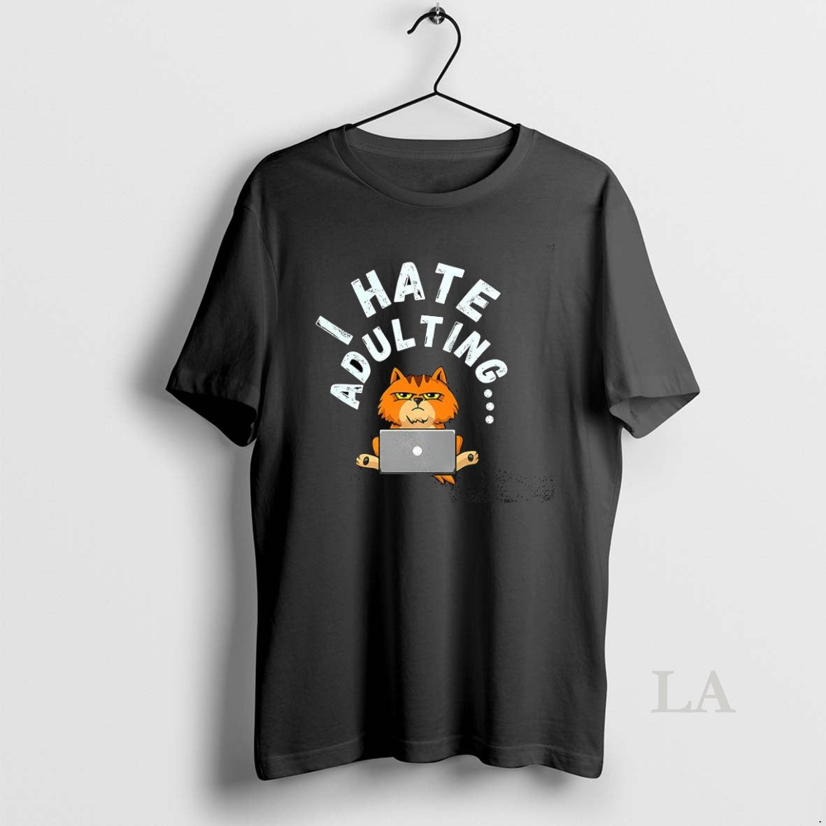 Original I Hate Adulting Cat TShirt Unique Merch