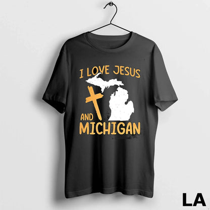 Original I Love Jesus And Michigan Christian Hoodie Designer Apparel