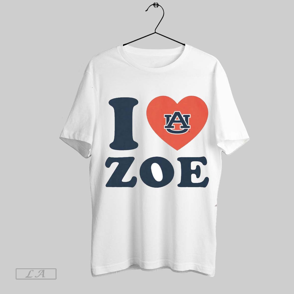 Original I Love Zoe Slaughter Heart Auburn Tigers TShirt Trendy Style