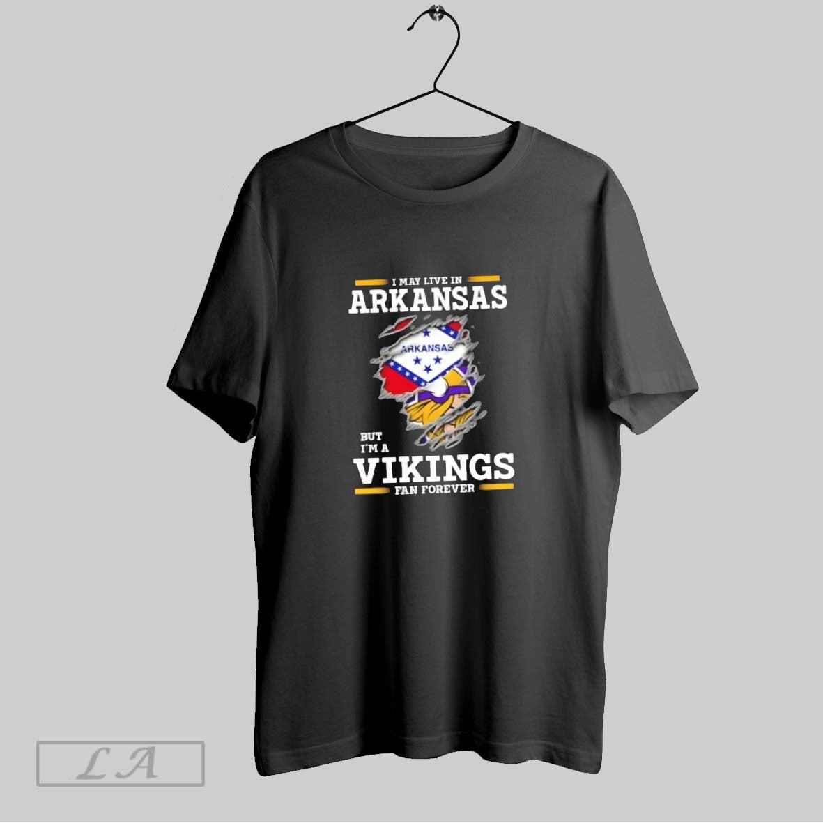 Original I May Live Arkansas But Im Minnesota Vikings Forever