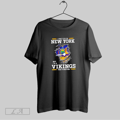 Original I May Live New York But Im Minnesota Vikings Forever Hoodie