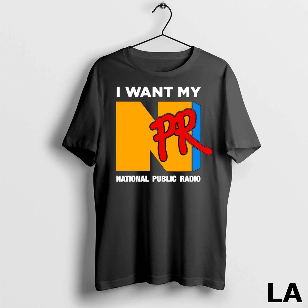 Original I Want My Npr National Public Radio Long Sleeve Vintage Art