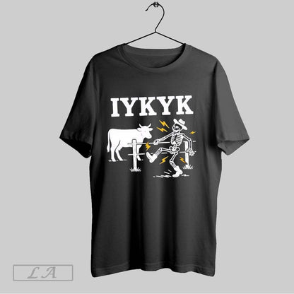 Original Iykyk Electric Fence Cow TShirt Stylish Look