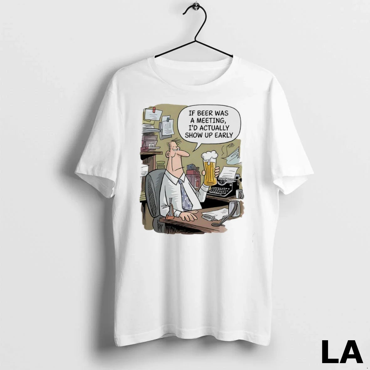 Original If Beer Was Meeting Id Actually Show Up Early Tee Authentic