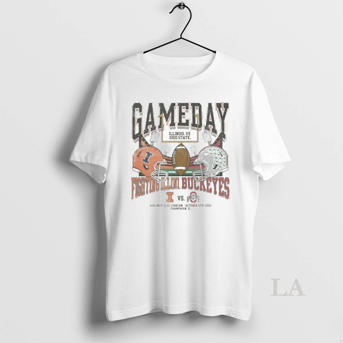 Original Illinois Fighting Illini Vs Ohio State Buckeyes Football