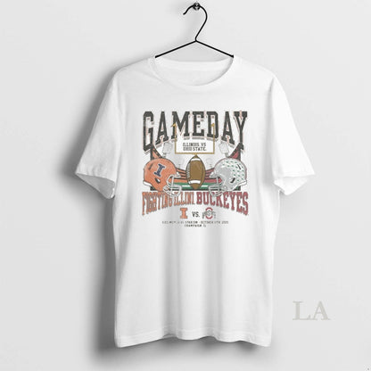Original Illinois Fighting Illini Vs Ohio State Buckeyes Football