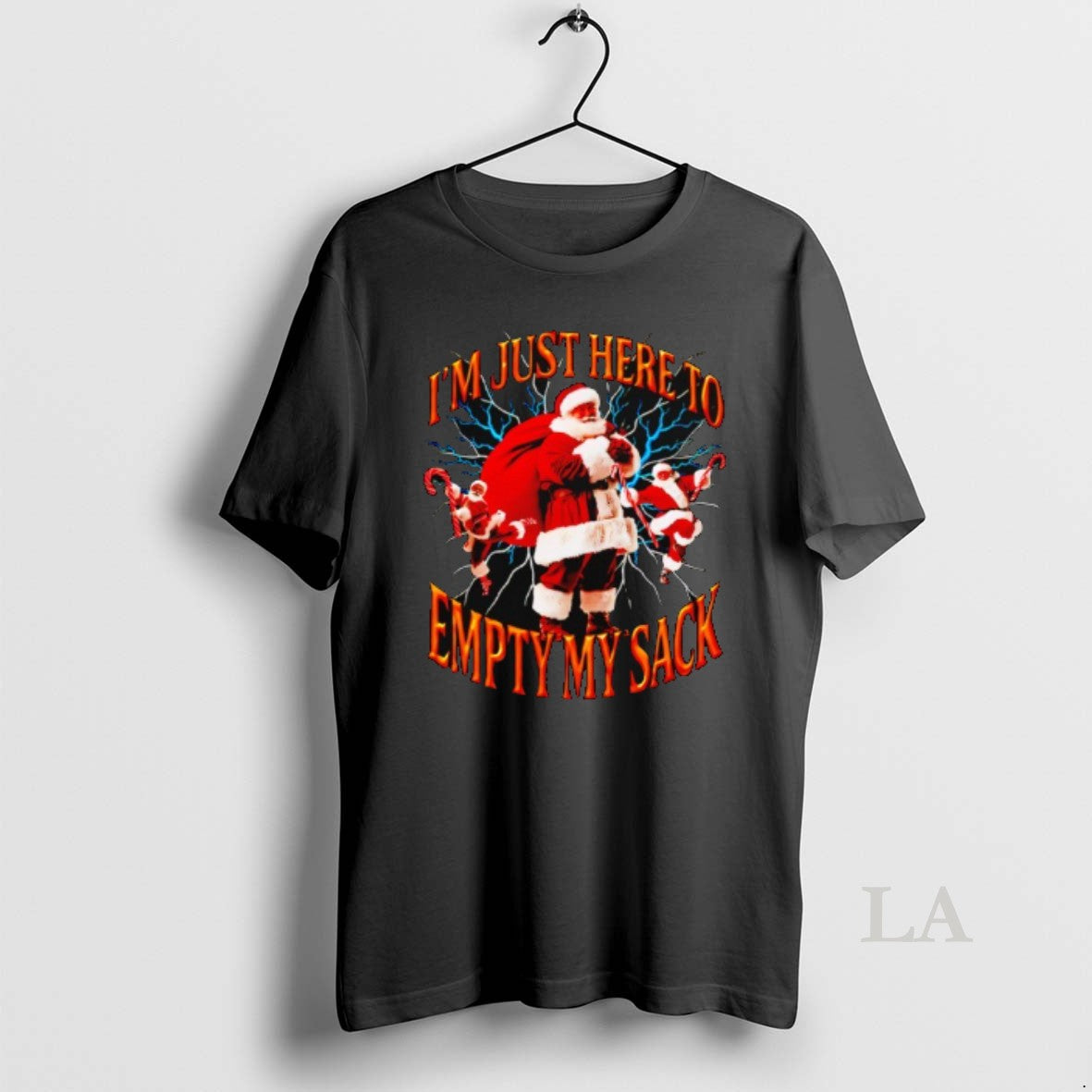 Original Im Just Here To Empty My Sack Santa Shirt Trendy Design