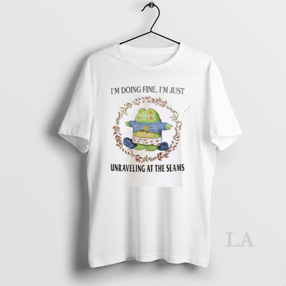 Original Im Doing Fine Im Just Unraveling Seams Tank Top Unique Gift