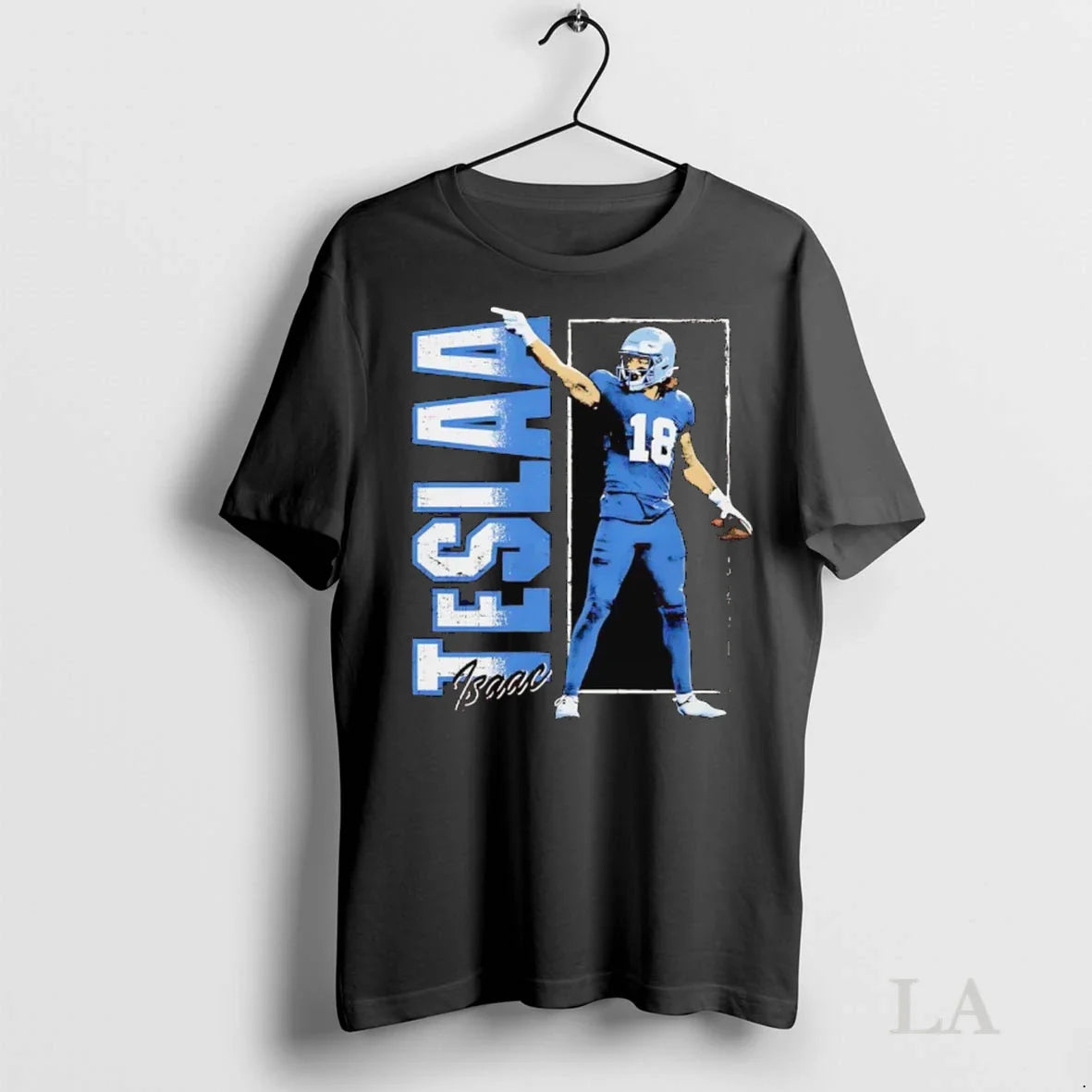 Original Isaac Teslaa Picture Frame Detroit Lions Tee Retro Collection