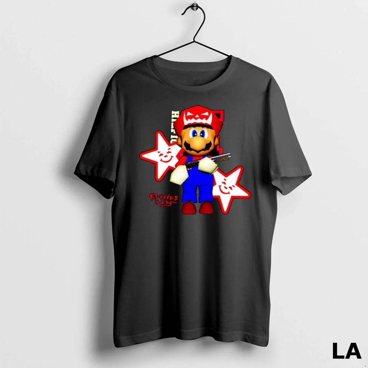 Original Italian Plumber Mario Gun Ornaments TShirt Premium Fashion
