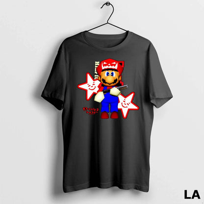 Original Italian Plumber Mario Gun Ornaments TShirt Premium Fashion