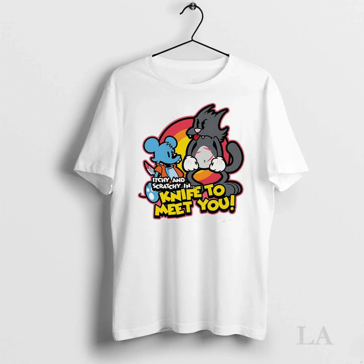 Original Itchy And Scratchy Knife To Meet You Long Sleeve Premium Look