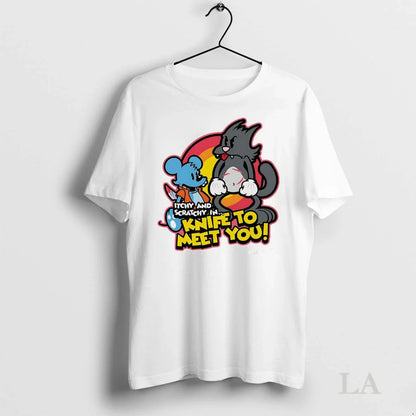 Original Itchy And Scratchy Knife To Meet You Long Sleeve Premium Look