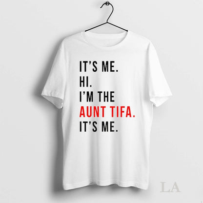 Original Its Me Hi Im Aunt Tifa Its Me Fight Fascists TShirt Retro
