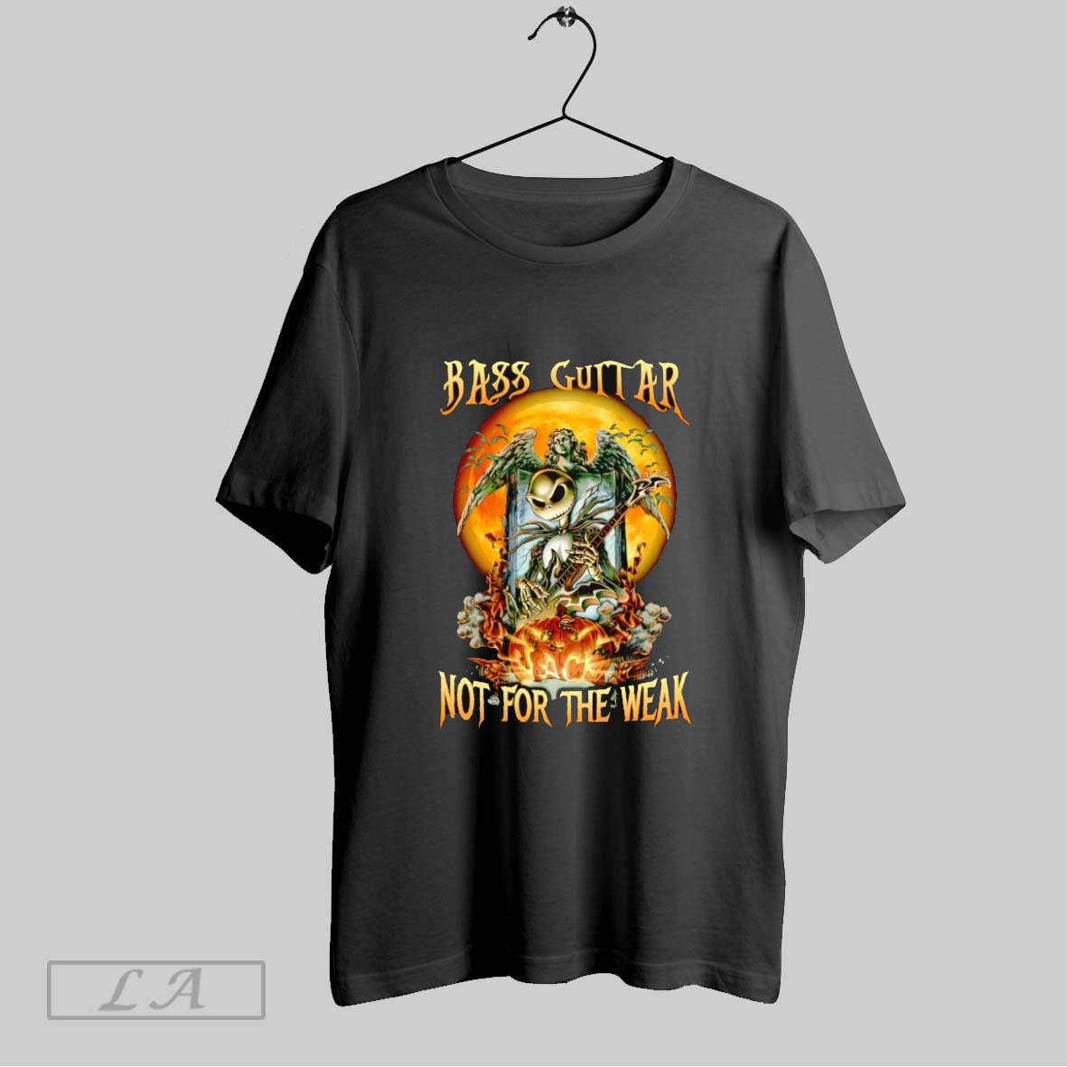 Original Jack Skellington Bass Guitar Not Weak Tee Exclusive Outfit