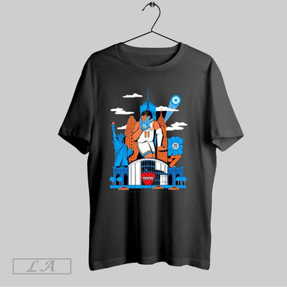 Original Jalen Brunson New York Knicks City Nyon Art Tee Classic
