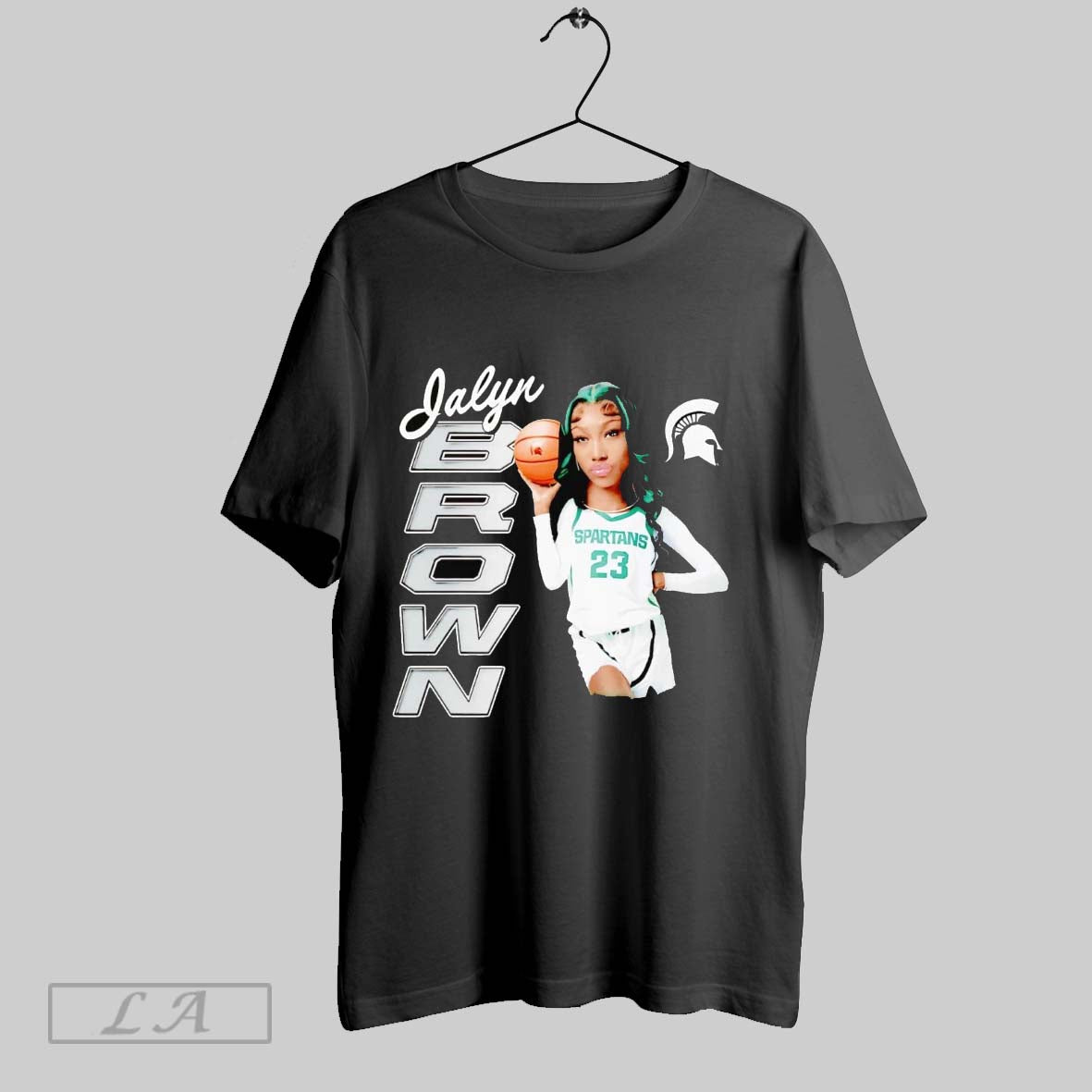 Original Jalyn Brown Big Head Caricature Michigan State Spartans