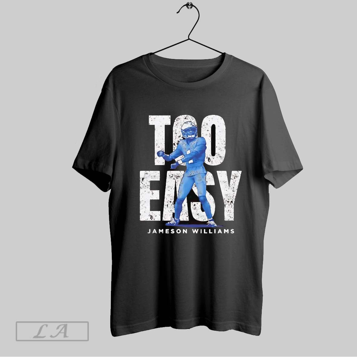Original Jameson Williams Too Easy Detroit Lions Tee Classic Look