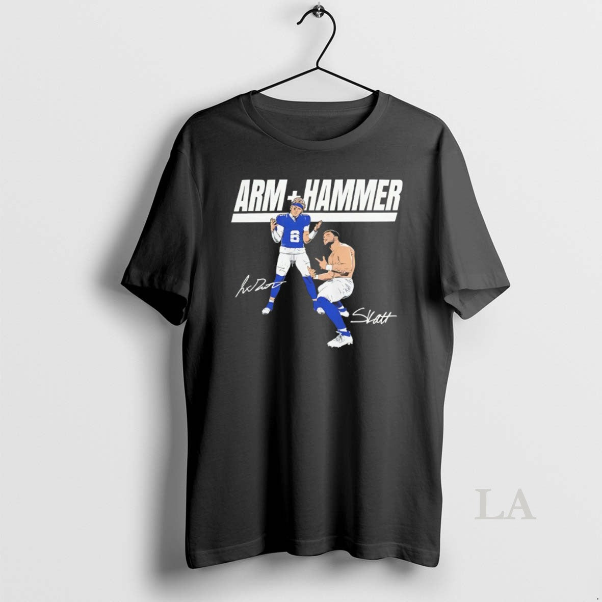 Original Jaxson Dart And Cam Skattebo Arm Hammer Signatures Tee