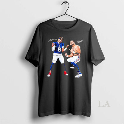 Original Jaxson Dart And Cam Skattebo Rookies New York Giants Hoodie
