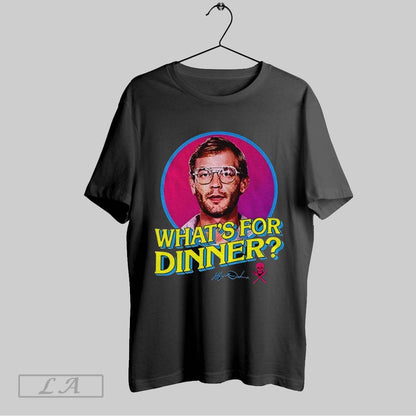 Original Jeffrey Dahmer Whats Dinner Serial Killer Mugshot TShirt