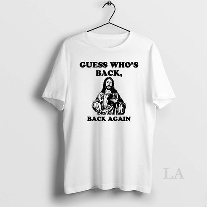 Original Jesus Guess Whos Back Back Again Tank Top Trendy Art