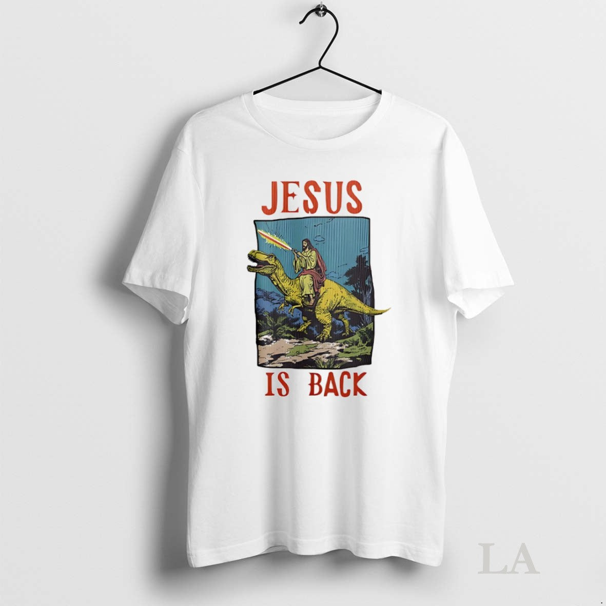 Original Jesus Riding Dinosaur Jesus Is Back Sweatshirt Trendy Fashion
