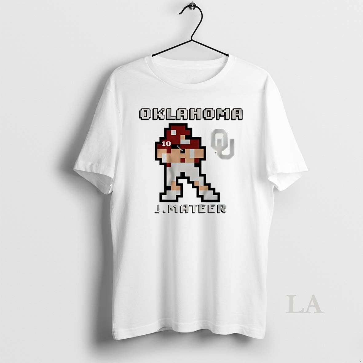 Original John Mateer Oklahoma Football Baller 8 Bit Long Sleeve