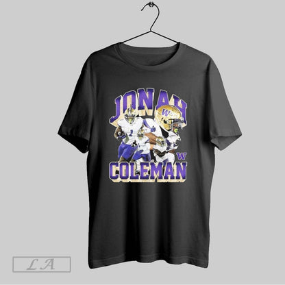 Original Jonah Coleman Washington Huskies Player Collage Tee Classic