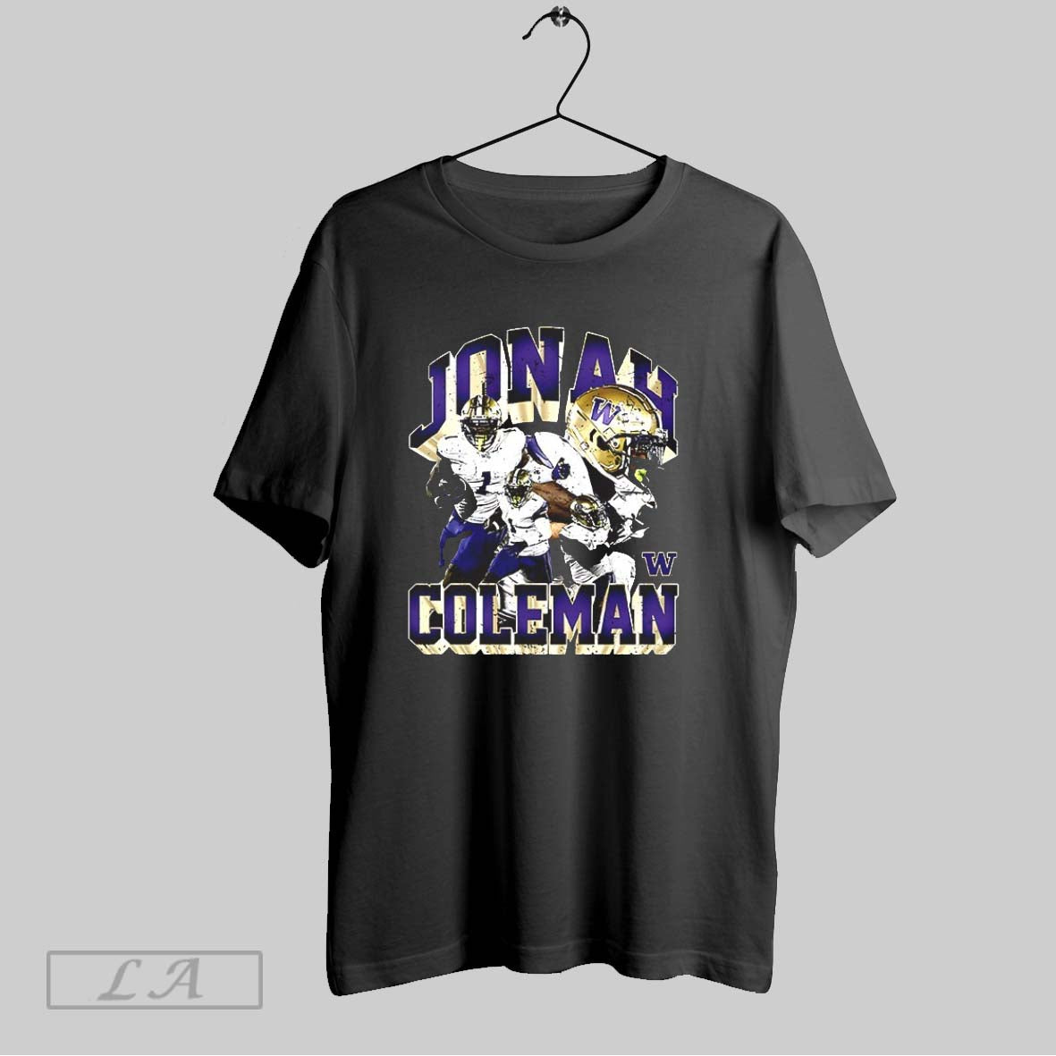 Original Jonah Coleman Washington Huskies Football V Neck Shirt