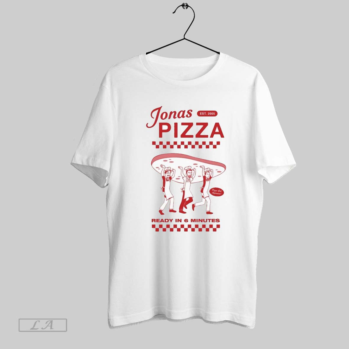 Original Jonas Brothers Jonas Pizza Ready 6 Minutes Est 2005 Shirt